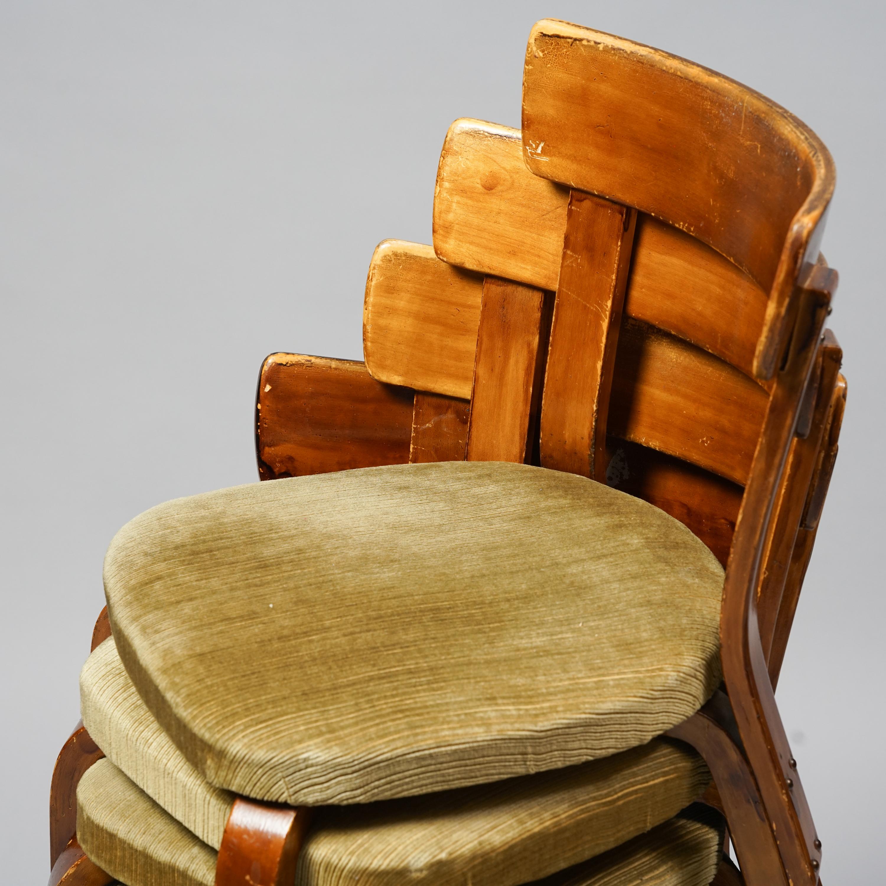 Scandinavian Modern Set of Four Model Aalto 69 Chairs by Alvar Aalto, 1930s