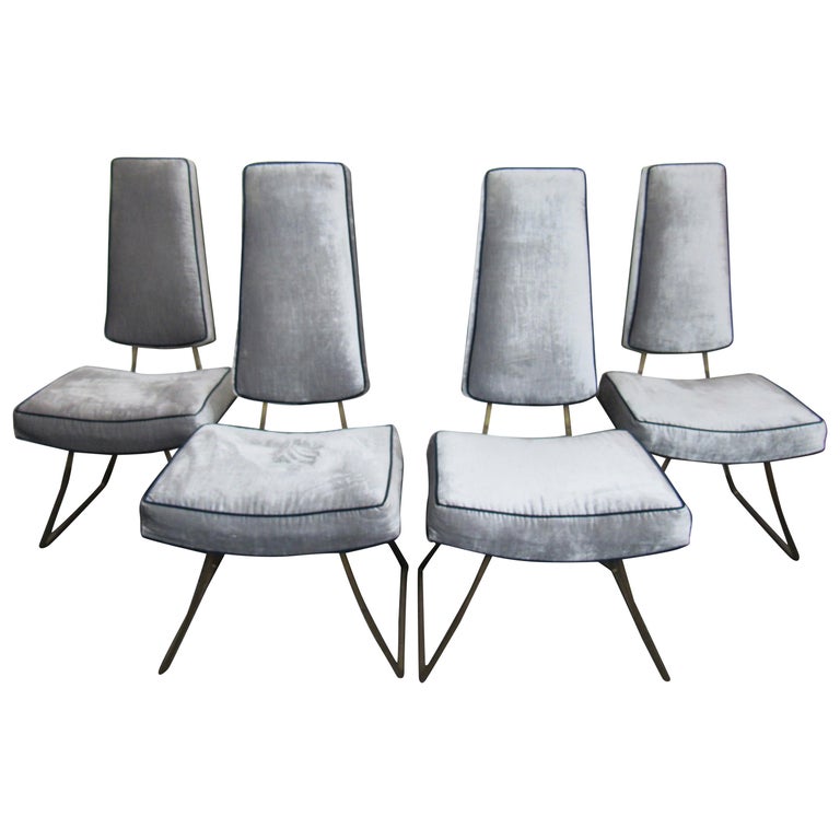 Set of Four Modern Chairs For Sale