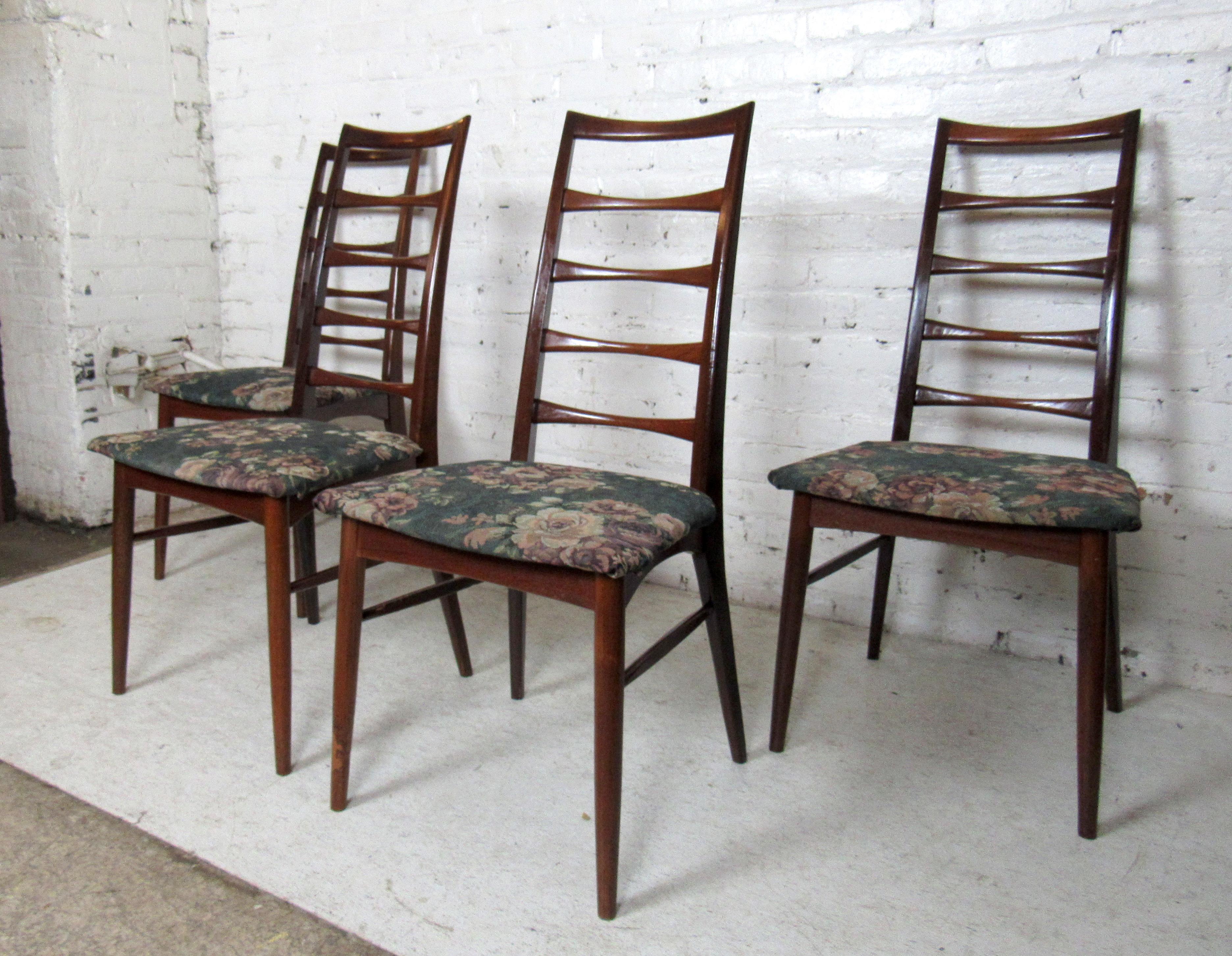 Mid-Century Modern Set of Four Niels Koefoed Dining Chairs