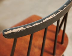 Set of Four Modern Spindle Back Dining Chairs After Ilmari Tapiovaari