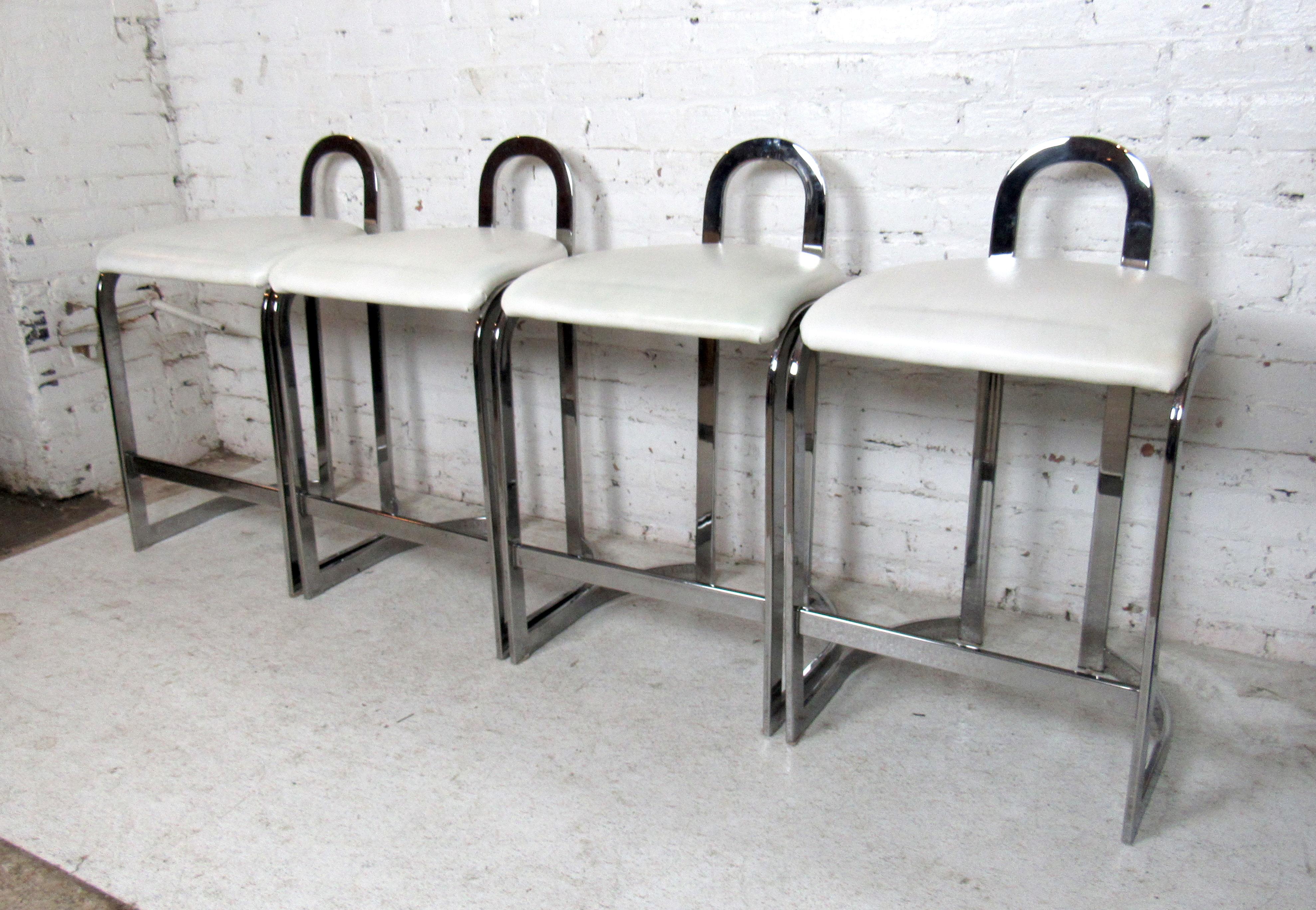 20th Century Set of Four Modern Style Counter Stools