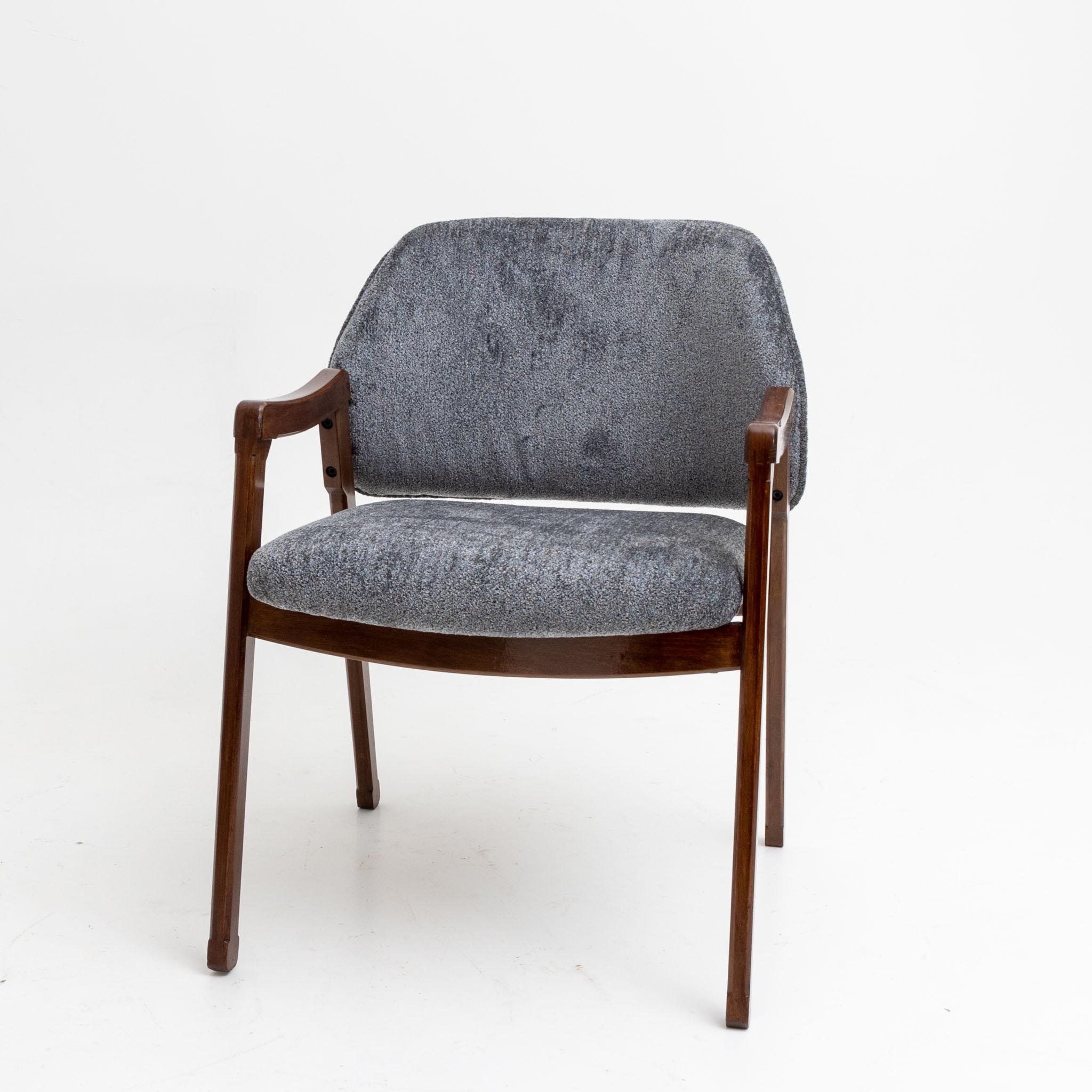 Italian Set of Four Modernist Armchairs by Ico Parisi For Sale