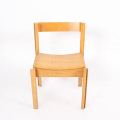 Set of Four Modernist English 1960s Bent Ply and Beech Chairs