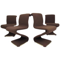 Set of Four Modernist Italian Chairs Designed by Rima-Linea, circa 1960