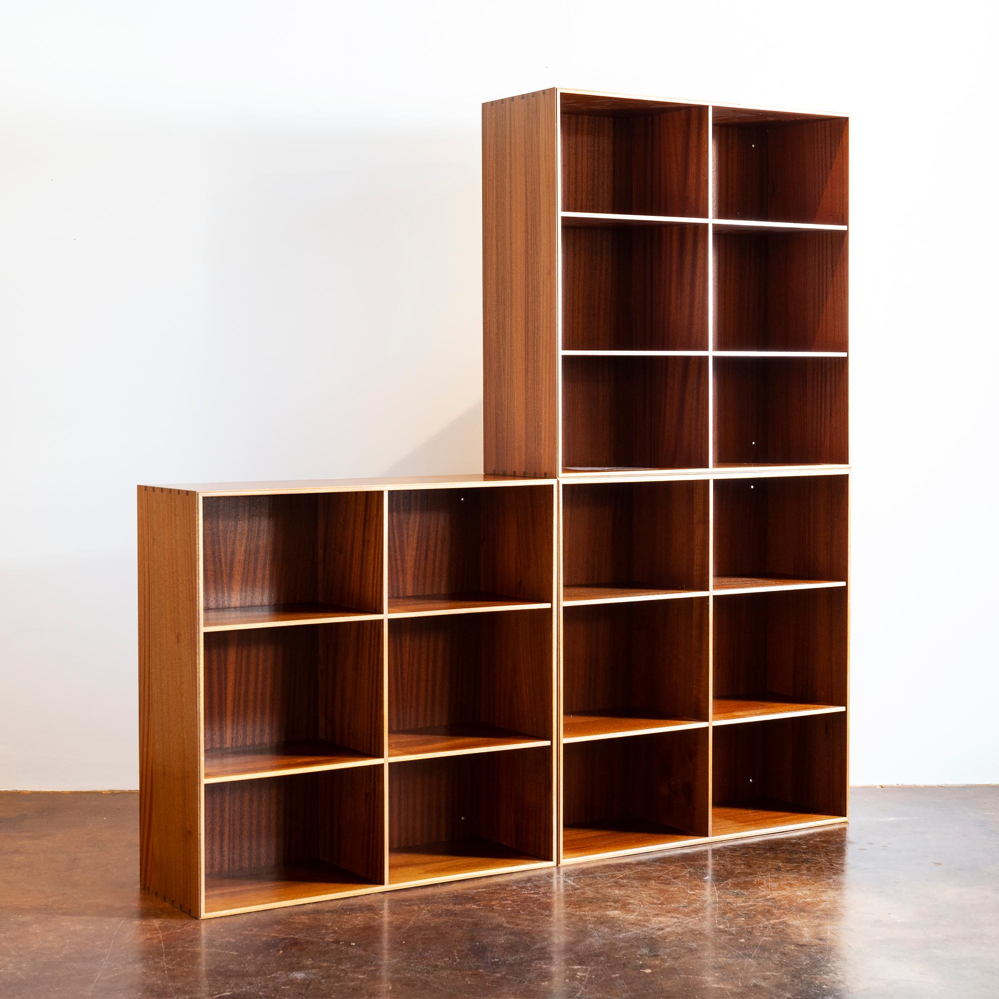 Scandinavian Modern Set of Four Mogens Koch Bookcases in Solid Mahogany for Rud. Rasmussen, Denmark