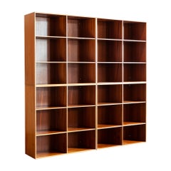 Set of Four Mogens Koch Bookcases in Solid Mahogany for Rud. Rasmussen, Denmark