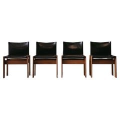 Set of Four Monk Chairs by Afra & Tobia Scarpa for Molteni, circa 1970