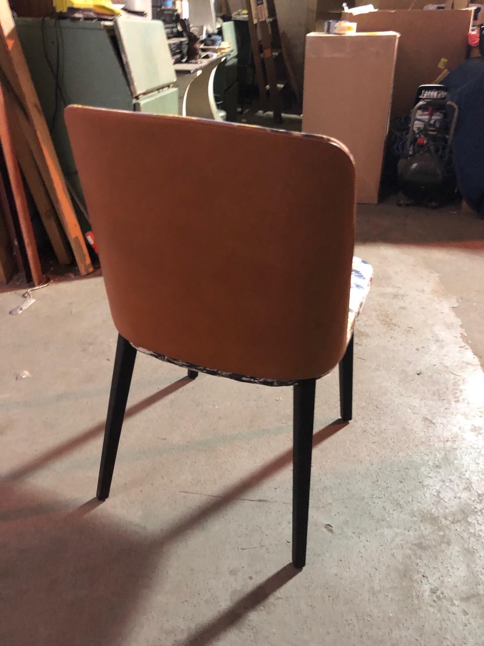 Leather Set of Four Montis Back Me Up Chairs