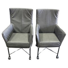 Set of Four Montis Leather Chaplin Armchairs by GERARD VAN DEN BERG in STOCK