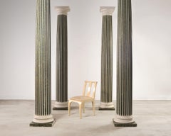 Set of Four Monumental Faux Marble Neoclassical Columns 10 Ft.