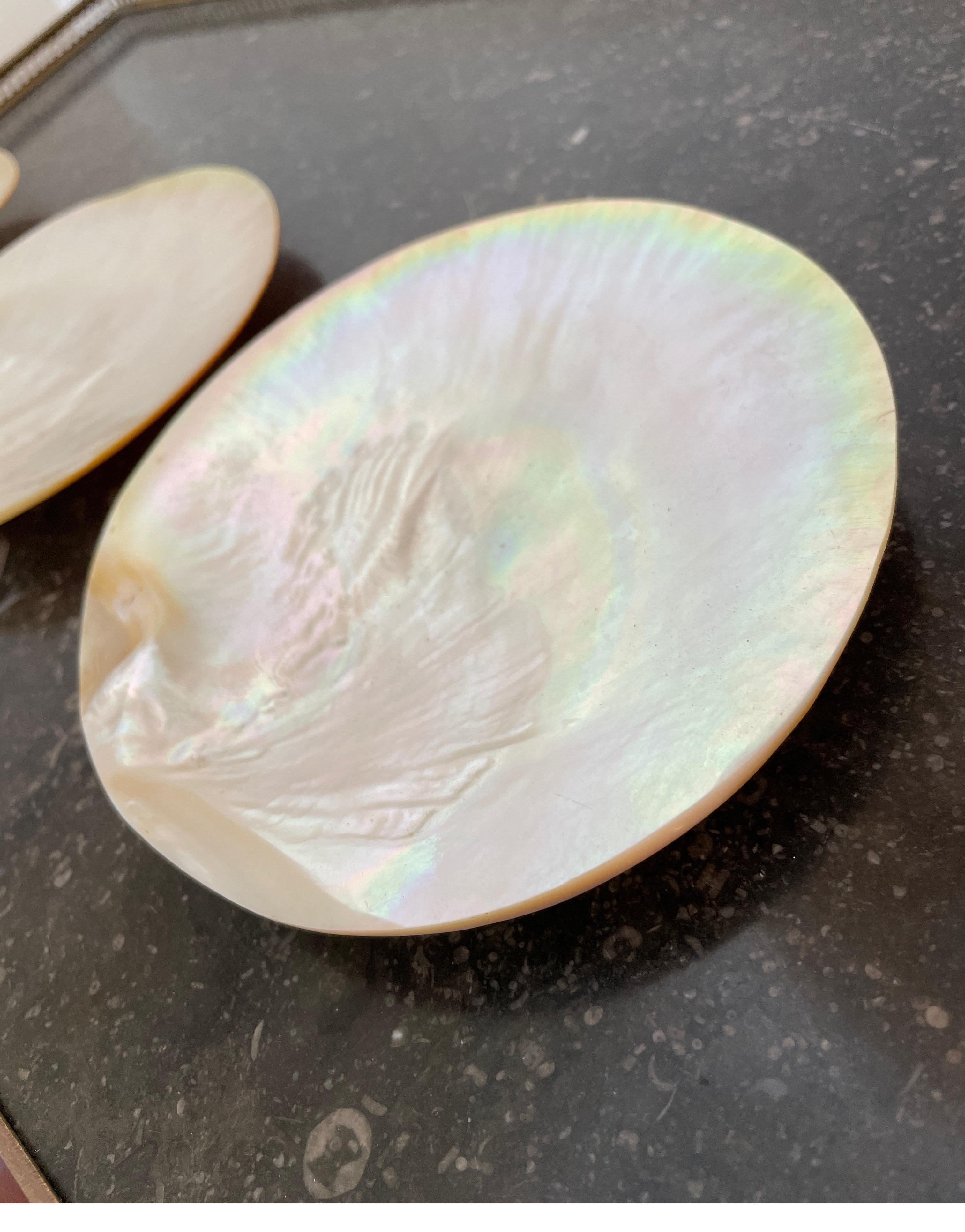 Set of Four Mother of Pearl Shell Caviar Dishes 3