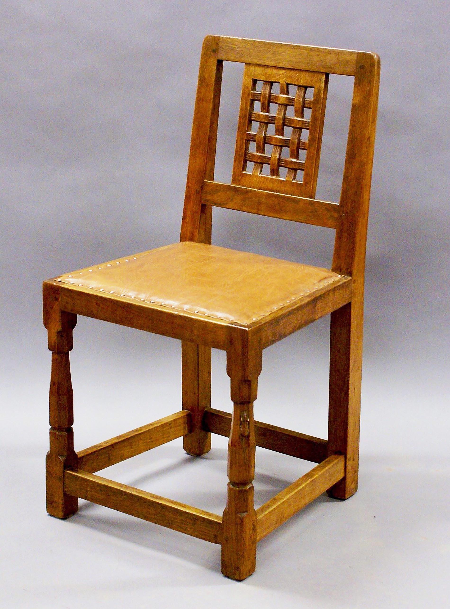 English Set of Four “Mouseman” Side Chairs