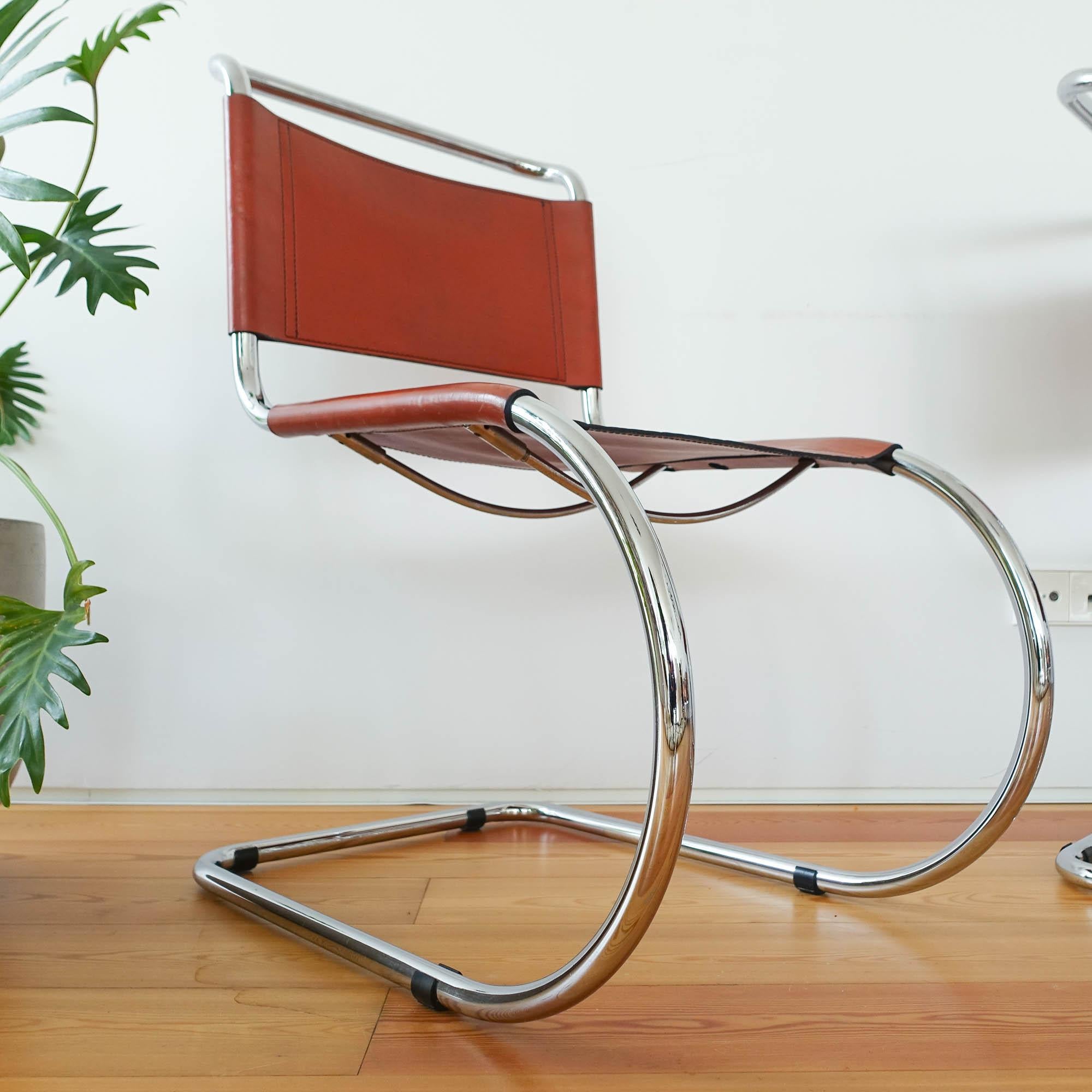 Set of Four Mr10 Chairs by Mies Van Der Rohe, 1970s 3
