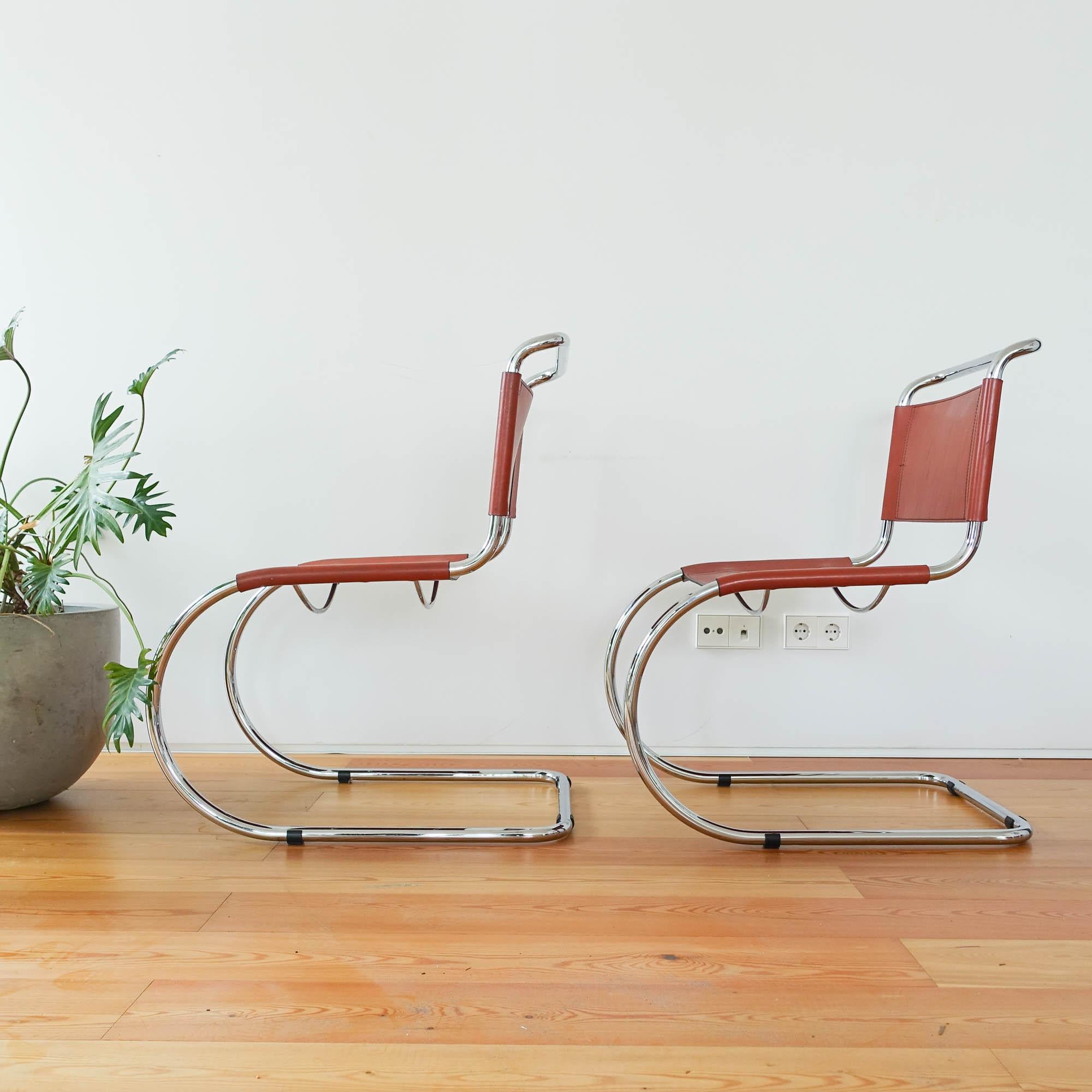 Set of Four Mr10 Chairs by Mies Van Der Rohe, 1970s In Good Condition In Lisboa, PT