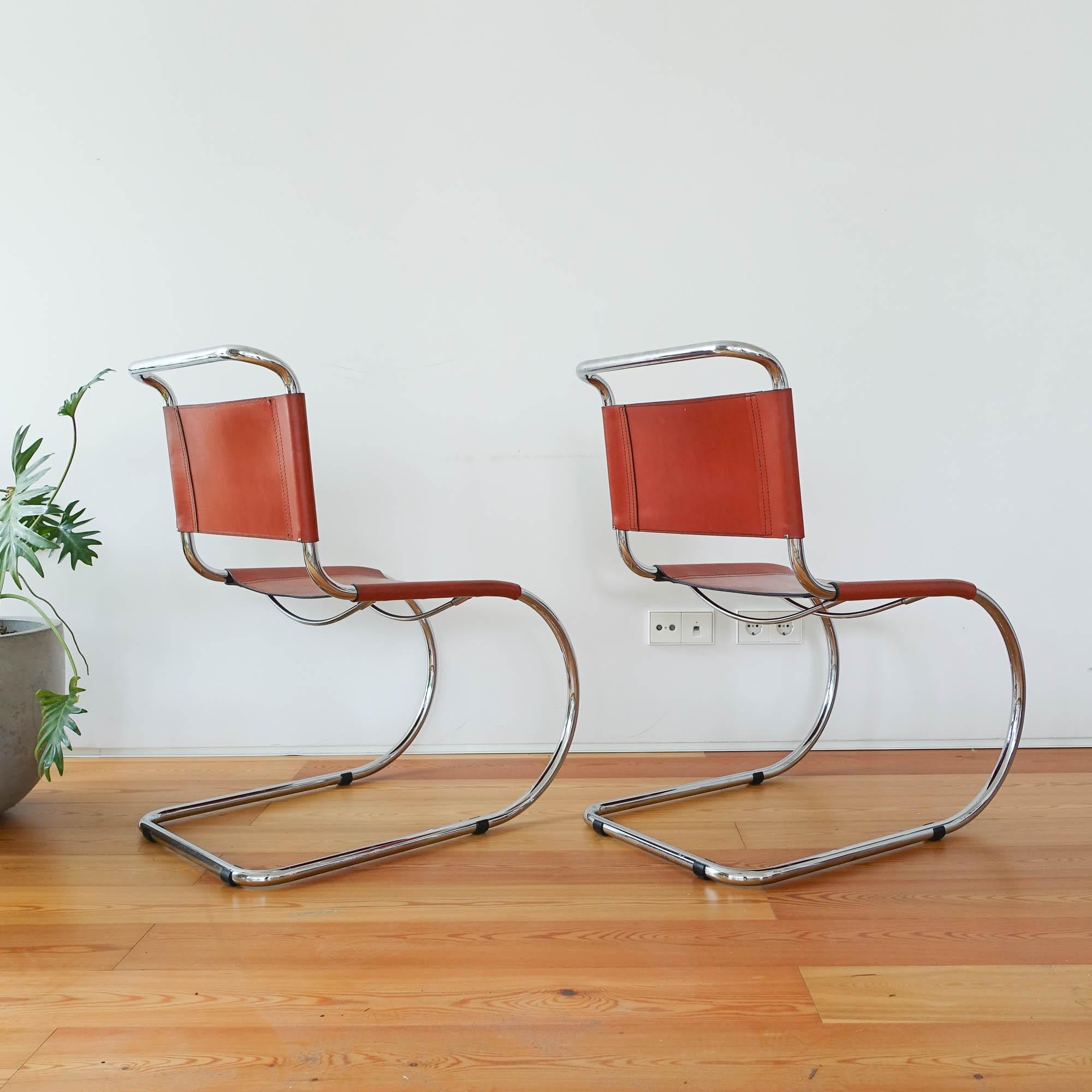 Set of Four Mr10 Chairs by Mies Van Der Rohe, 1970s 1