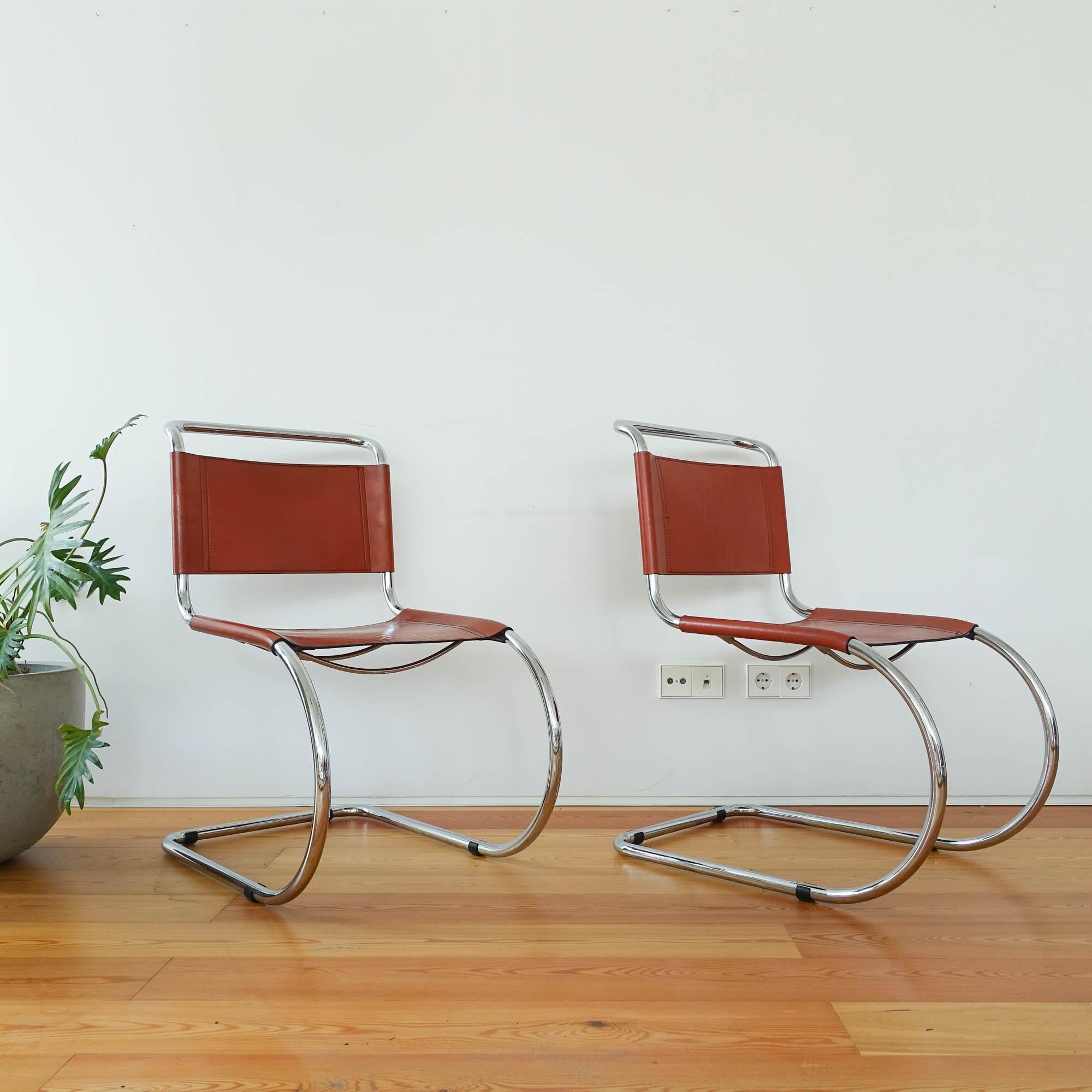 Set of Four Mr10 Chairs by Mies Van Der Rohe, 1970s 2