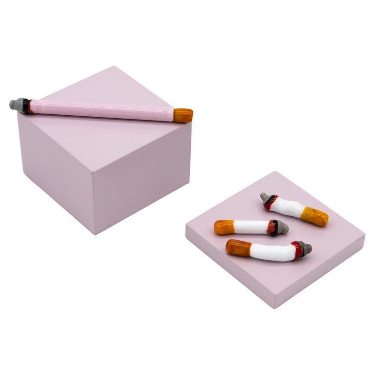 Set of four murano glass cigarettes for sale at 1stdibs