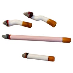 Used Set of Four Murano Glass Cigarettes