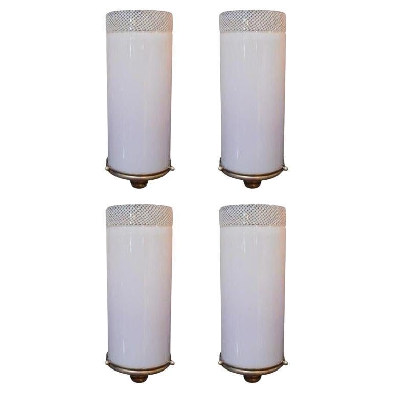 Set di quattro lampade in vetro di Murano di Tomaso Buzzi per Venini, Italia, C.C. 1932. in vendita