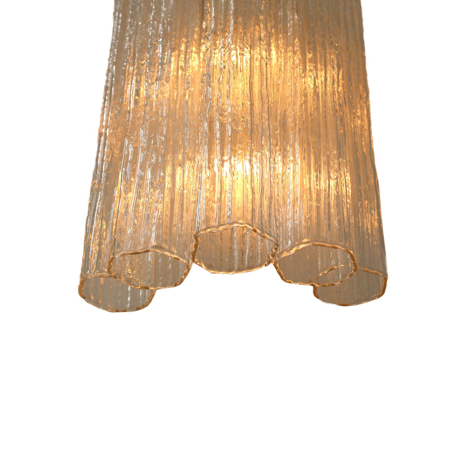 Mid Century Modern Set of Four Murano Clear Glass Sconces Wall Light from Seguso In Good Condition In Madrid, ES