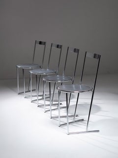 Set of Four "Musme' " Chairs by Emilio Nanni for Fly Line, Italy, 1980s