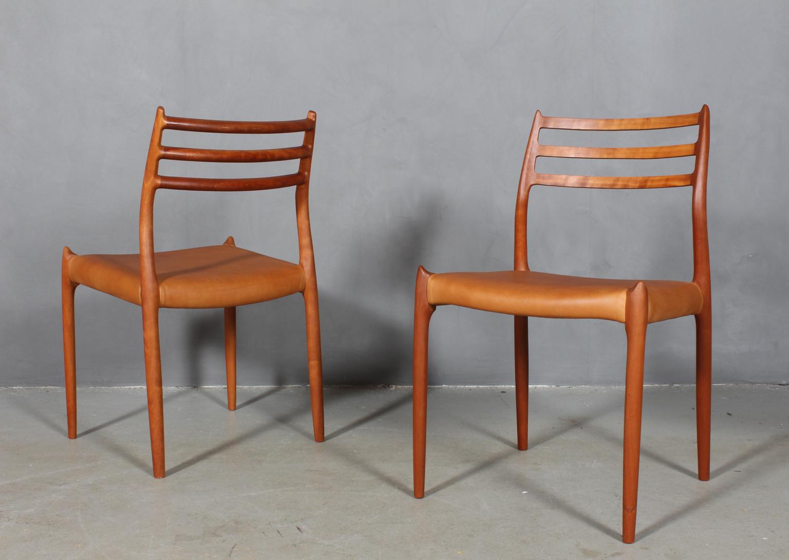 Scandinavian Modern Set of Four N. O. Møller Dining Chairs