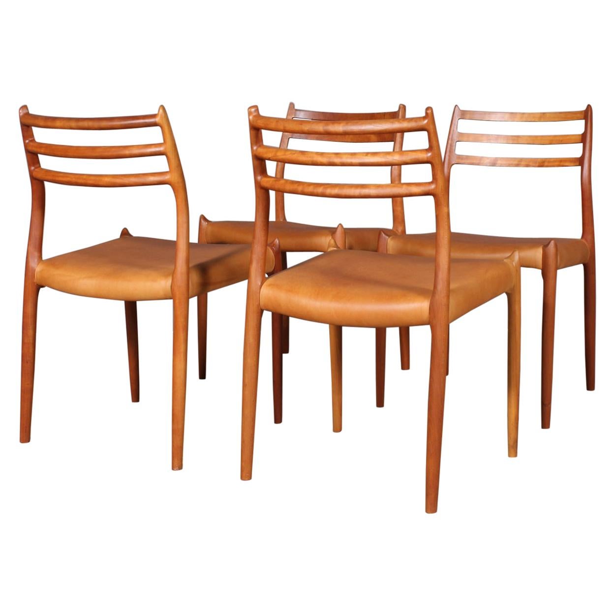 Set of Four N. O. Møller Dining Chairs