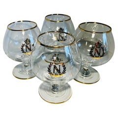 Set di quattro bicchierini da brandy o cognac Napoleon