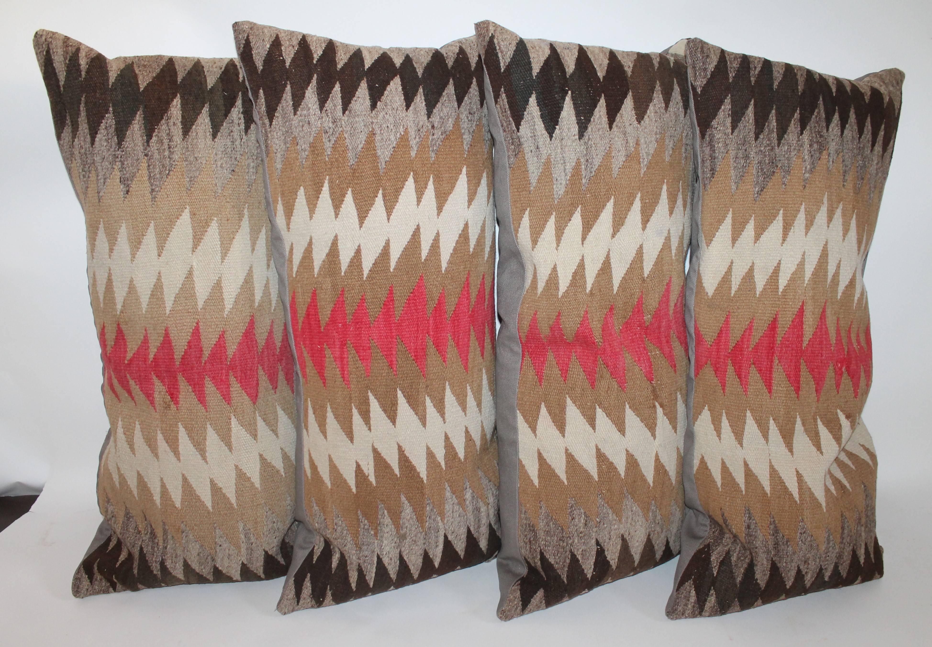 American Set of Four Navajo Sawtooth Pillows