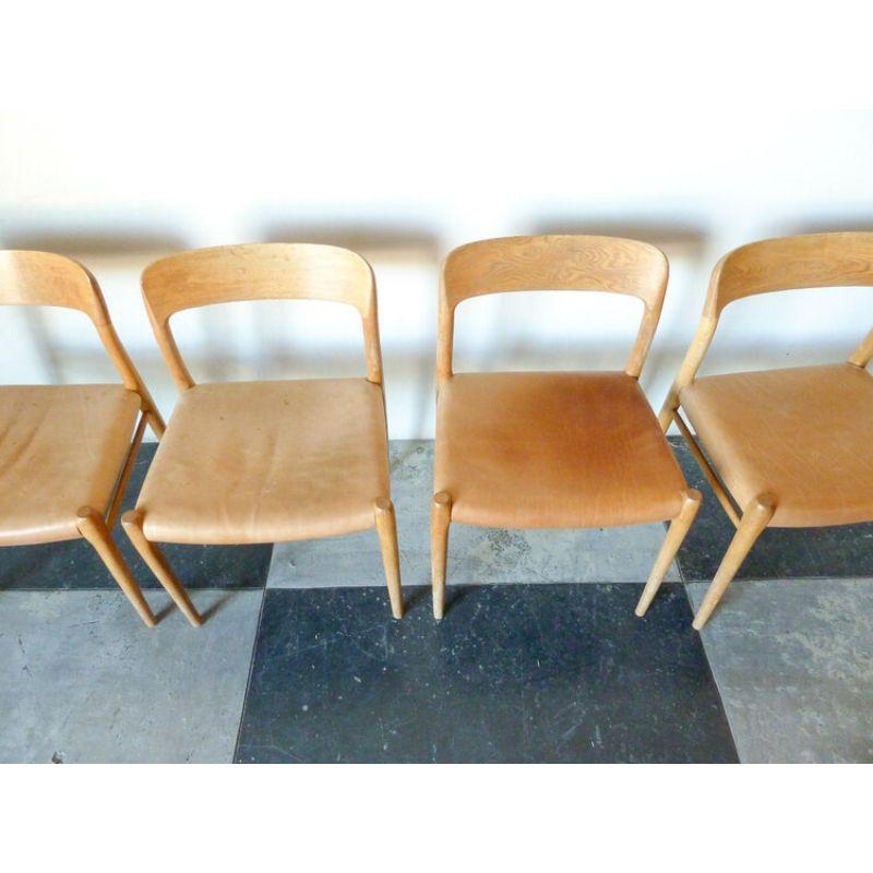 Mid-Century Modern Set of Four Neils Otto Møller 'Model 75' Chairs For Sale