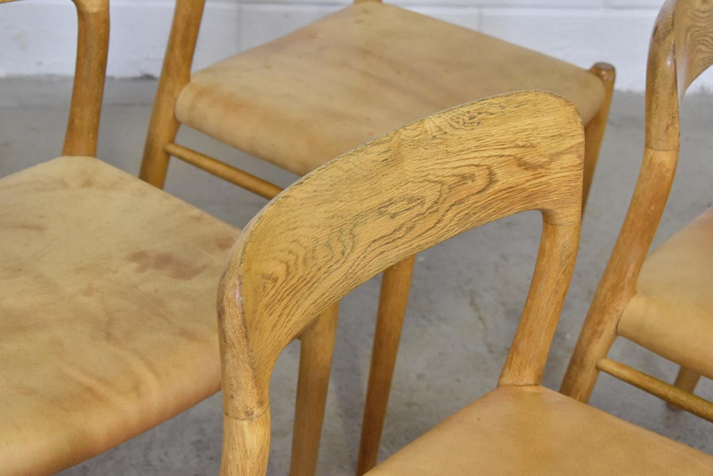 Set of Four Neils Otto Møller 'Model 75' Chairs For Sale 1
