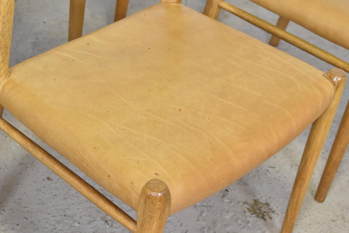 Set of Four Neils Otto Møller 'Model 75' Chairs For Sale 2