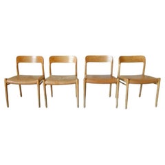 Vintage Set of Four Neils Otto Møller 'Model 75' Chairs