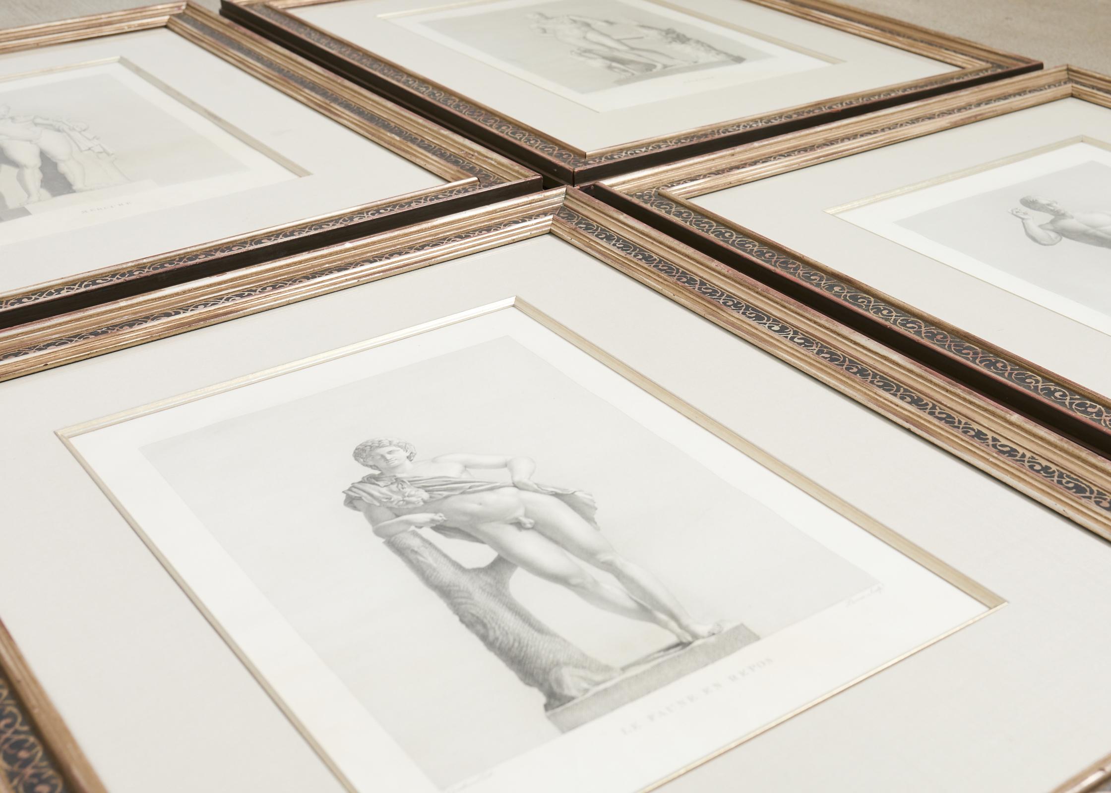 Néoclassique Ensemble de quatre gravures néoclassiques d'après Jean Duchesne Aine en vente