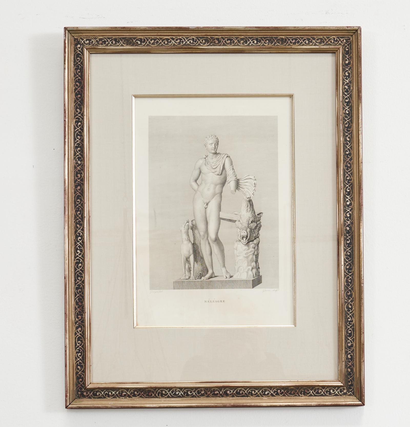 Fait main Ensemble de quatre gravures néoclassiques d'après Jean Duchesne Aine en vente