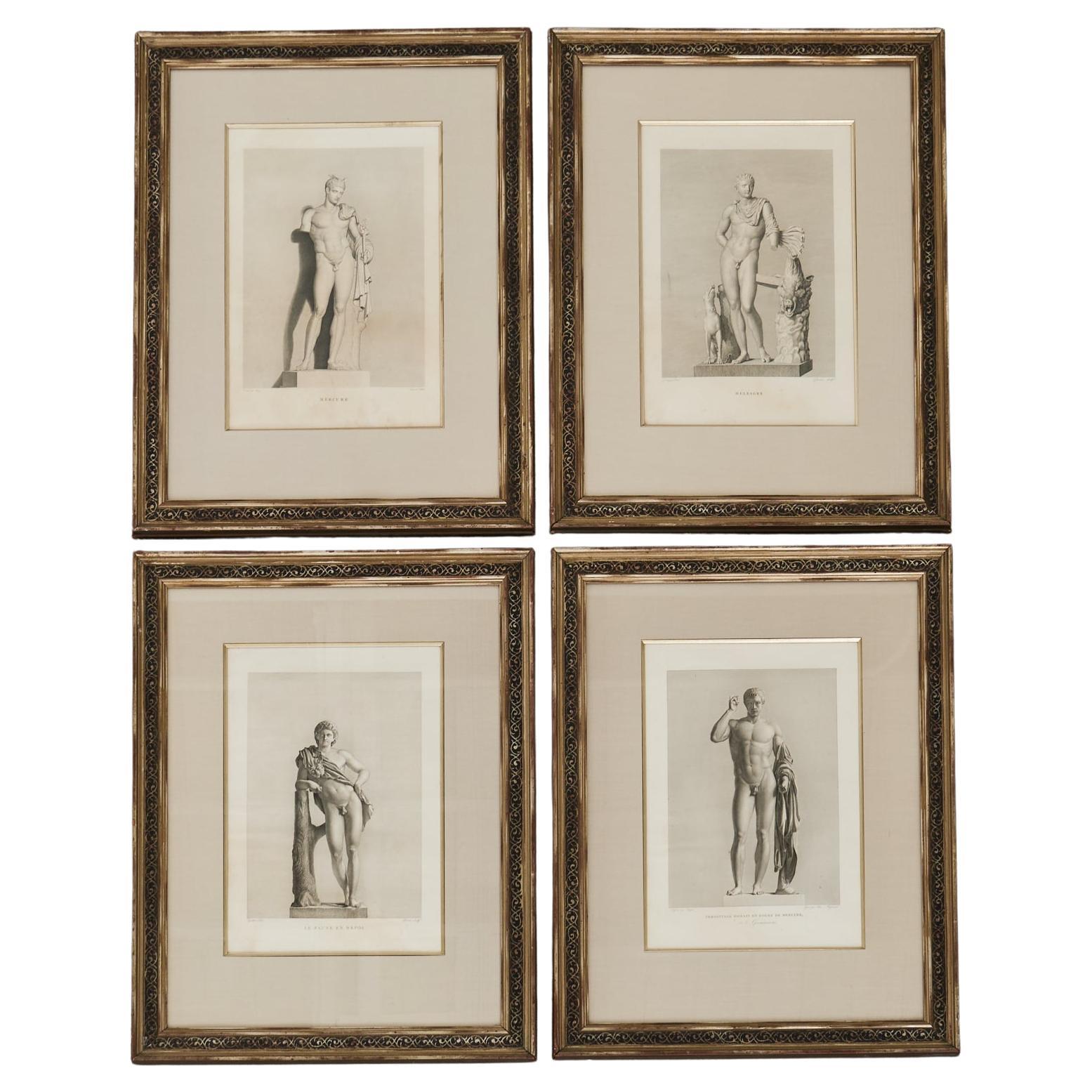 Set von vier neoklassizistischen Gravuren nach Jean Duchesne Aine