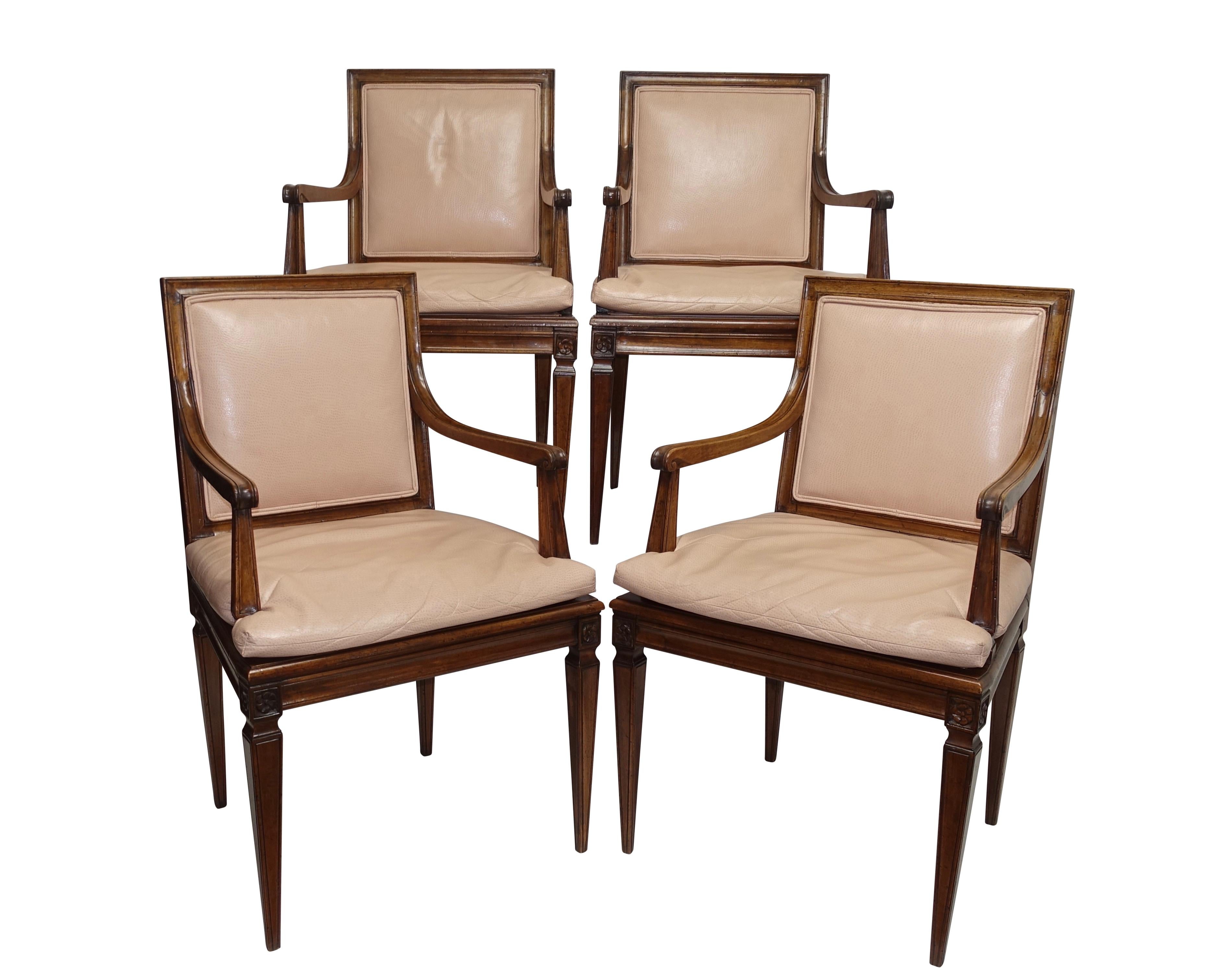 Set of Four Neoclassical Style Armchairs, Italian, Late 19th-Early 20th Century 5