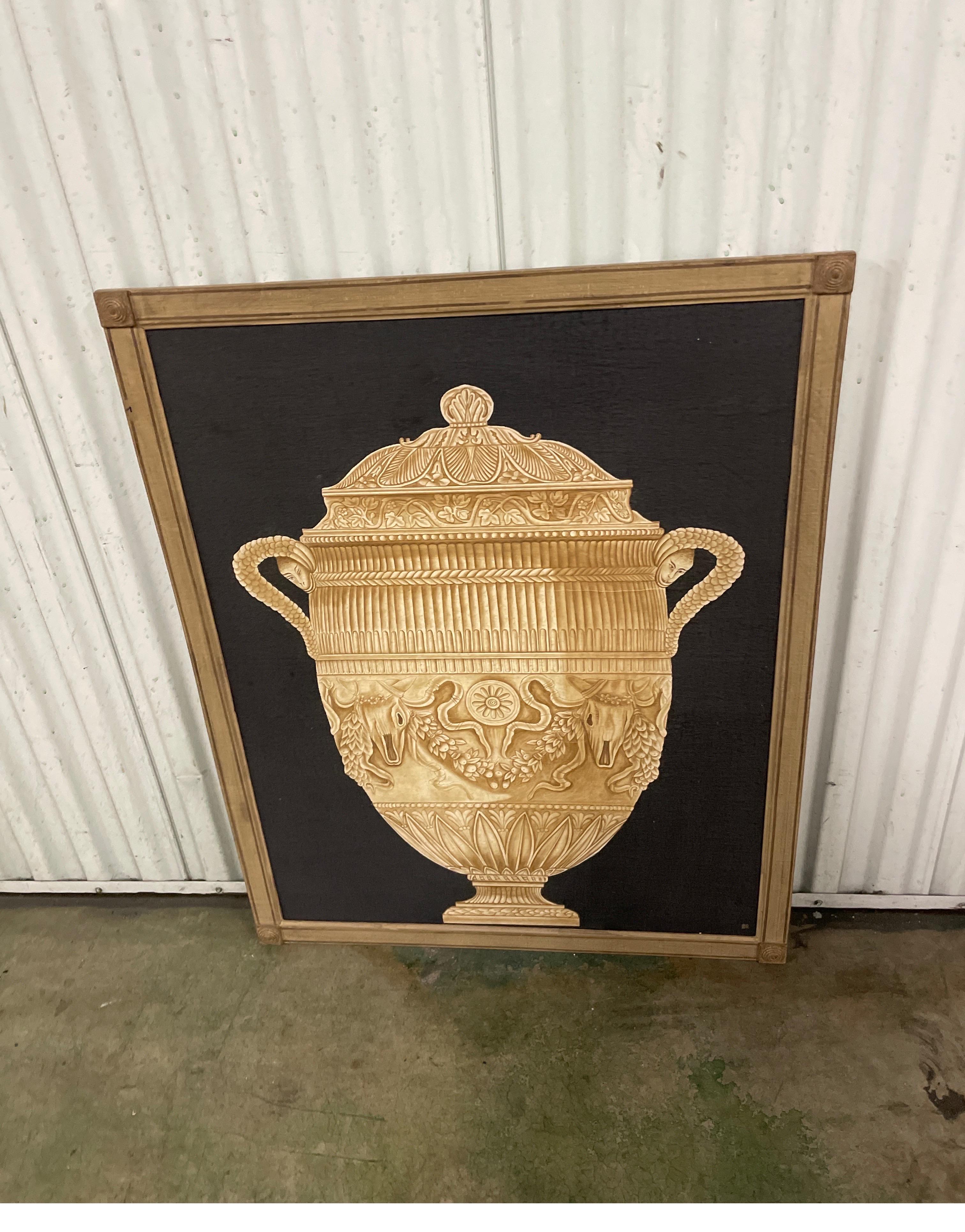 Set of Four Neoclassical Urn Wall Panels For Sale 1