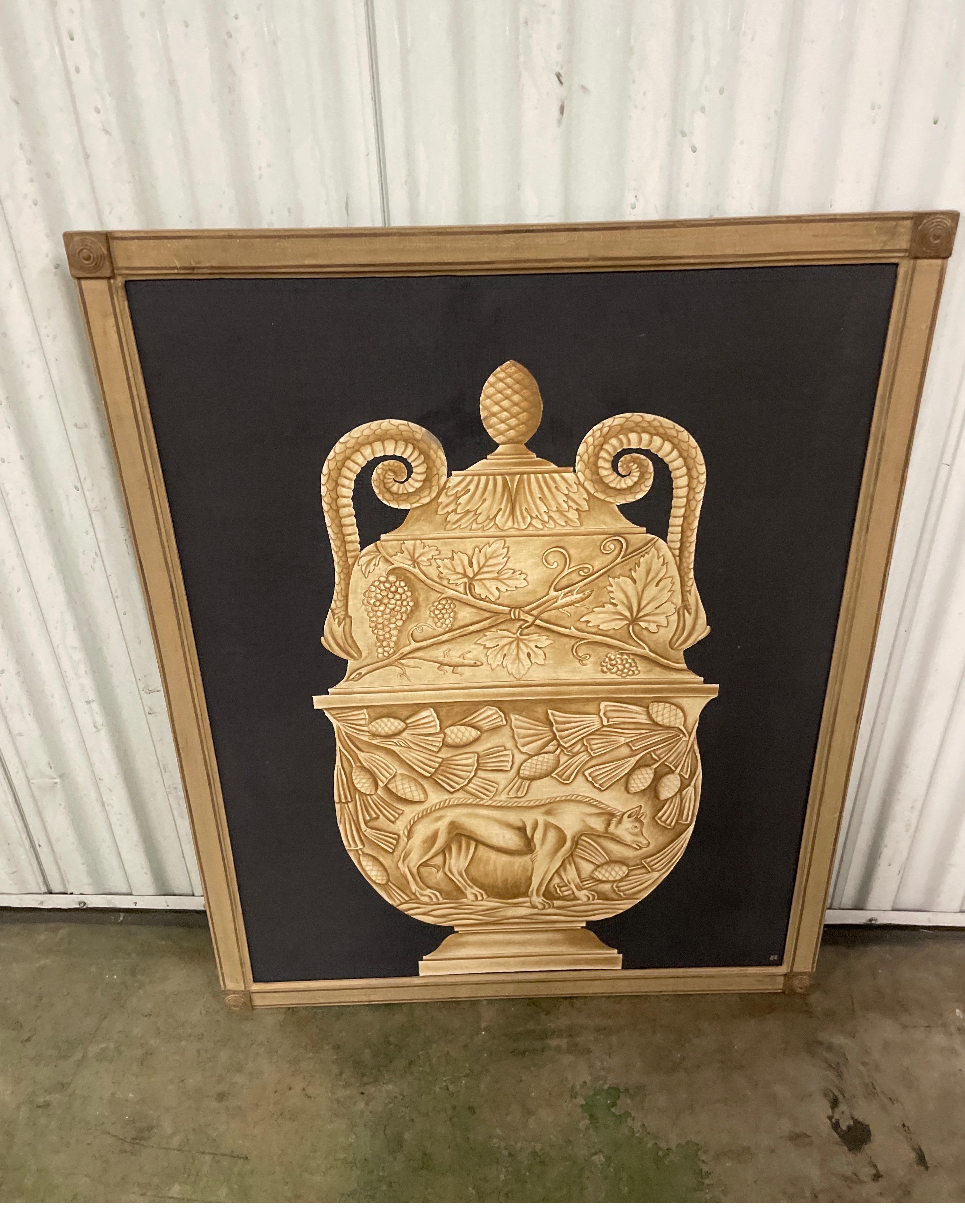 Set of Four Neoclassical Urn Wall Panels For Sale 2