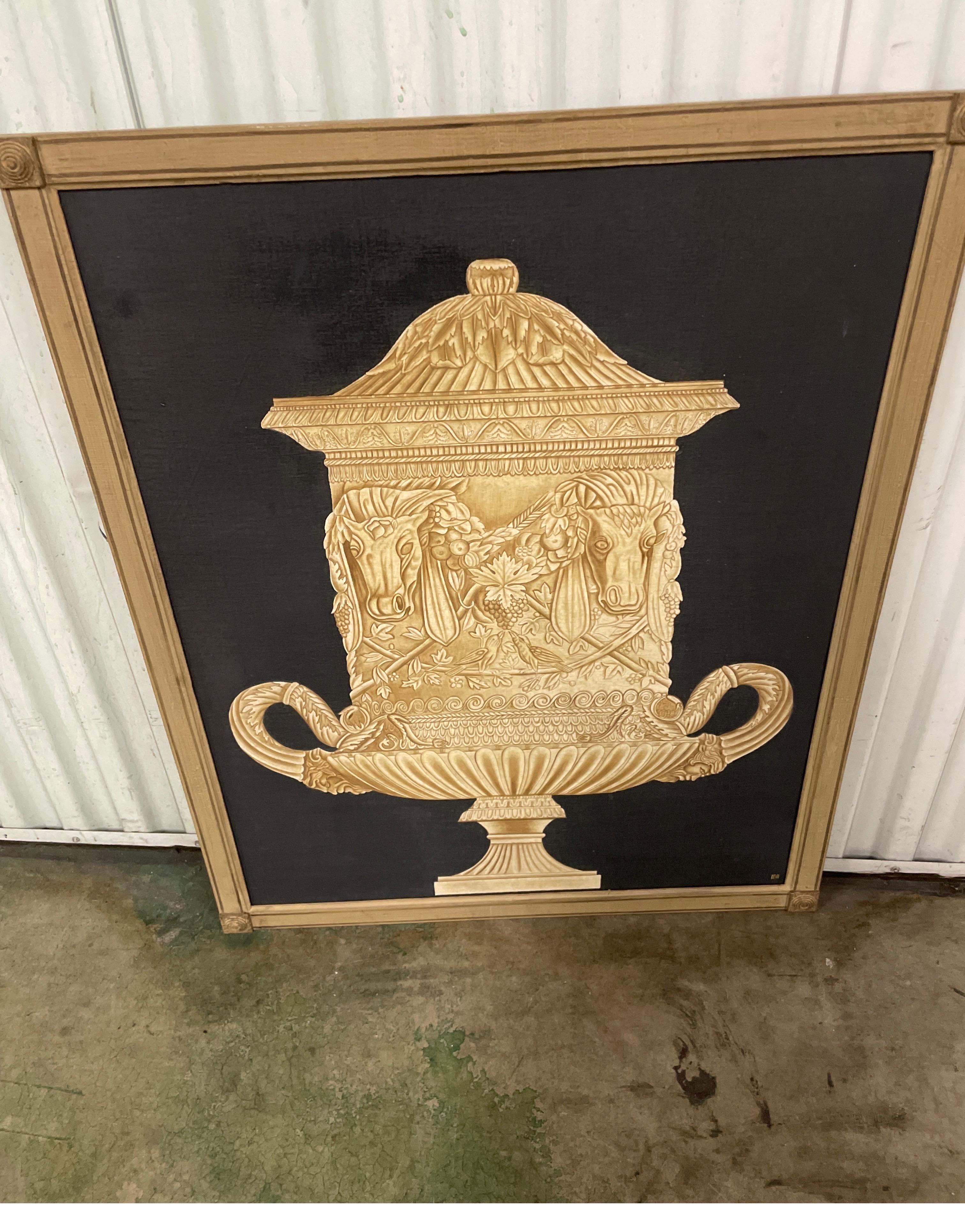 Set of Four Neoclassical Urn Wall Panels For Sale 4