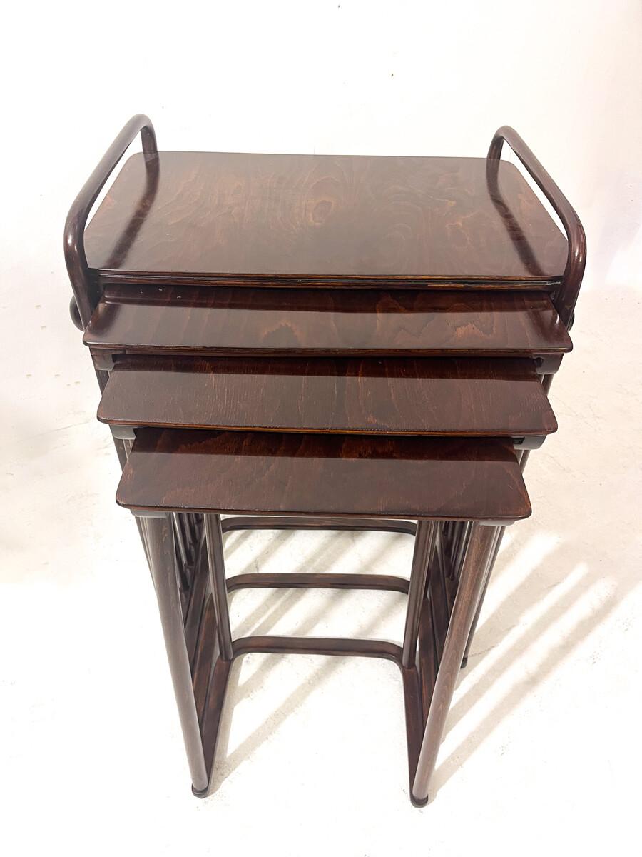 Vienna Secession Set of four Nesting Tables by Josef Hoffmann, Vienna, 1904 For Sale