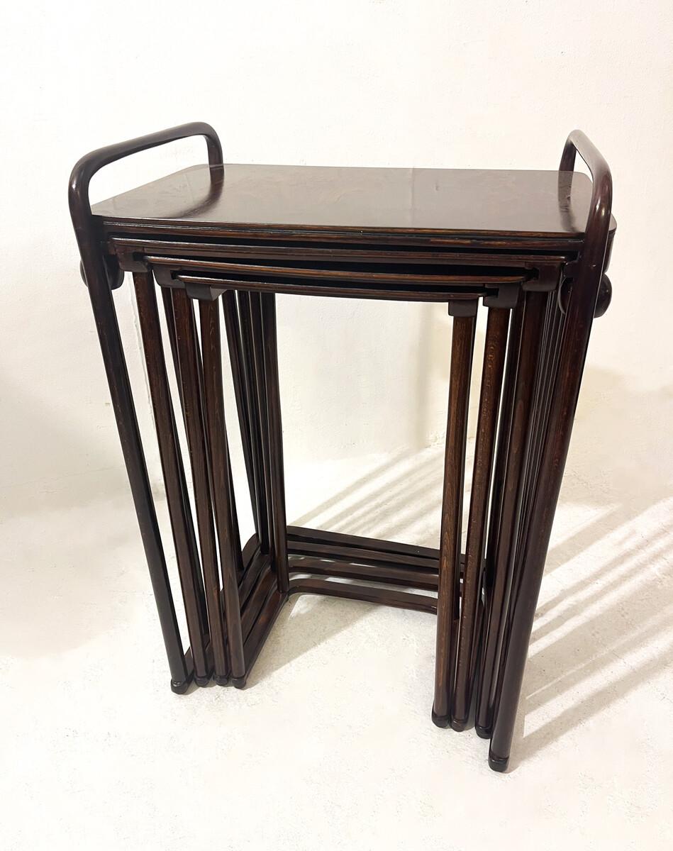 Wood Set of four Nesting Tables by Josef Hoffmann, Vienna, 1904 For Sale