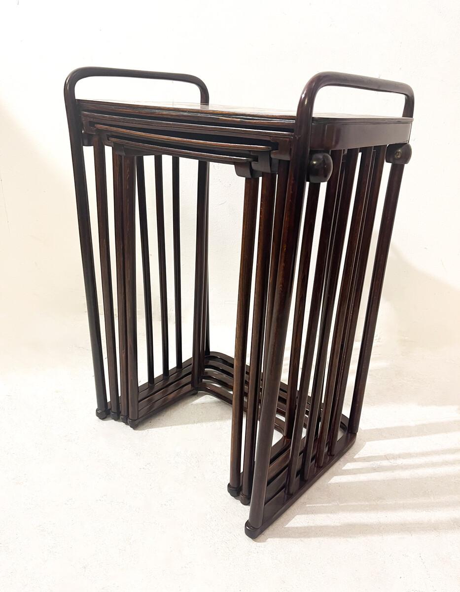 Set of four Nesting Tables by Josef Hoffmann, Vienna, 1904 For Sale 1