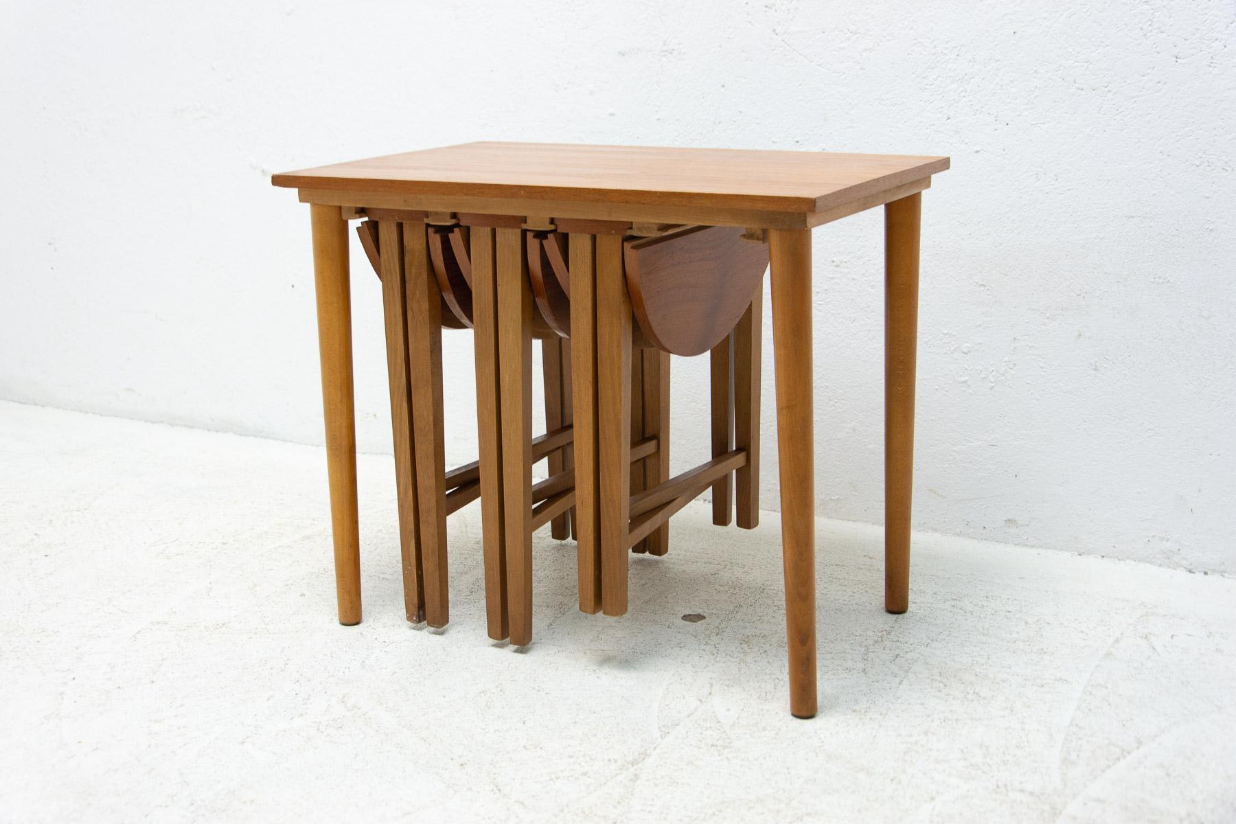 Set of Four Nesting Tables, Designed by Poul Hundevad, 1960's 6