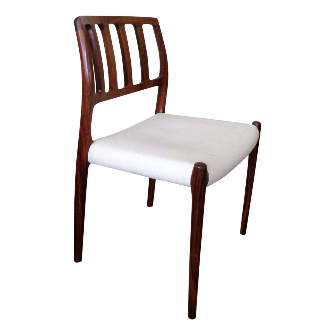 Upholstery Set of Four Niels Møller “Model 83” Rosewood Dining Chairs for J.L. Møller For Sale