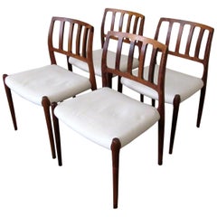 Set of Four Niels Møller “Model 83” Rosewood Dining Chairs for J.L. Møller