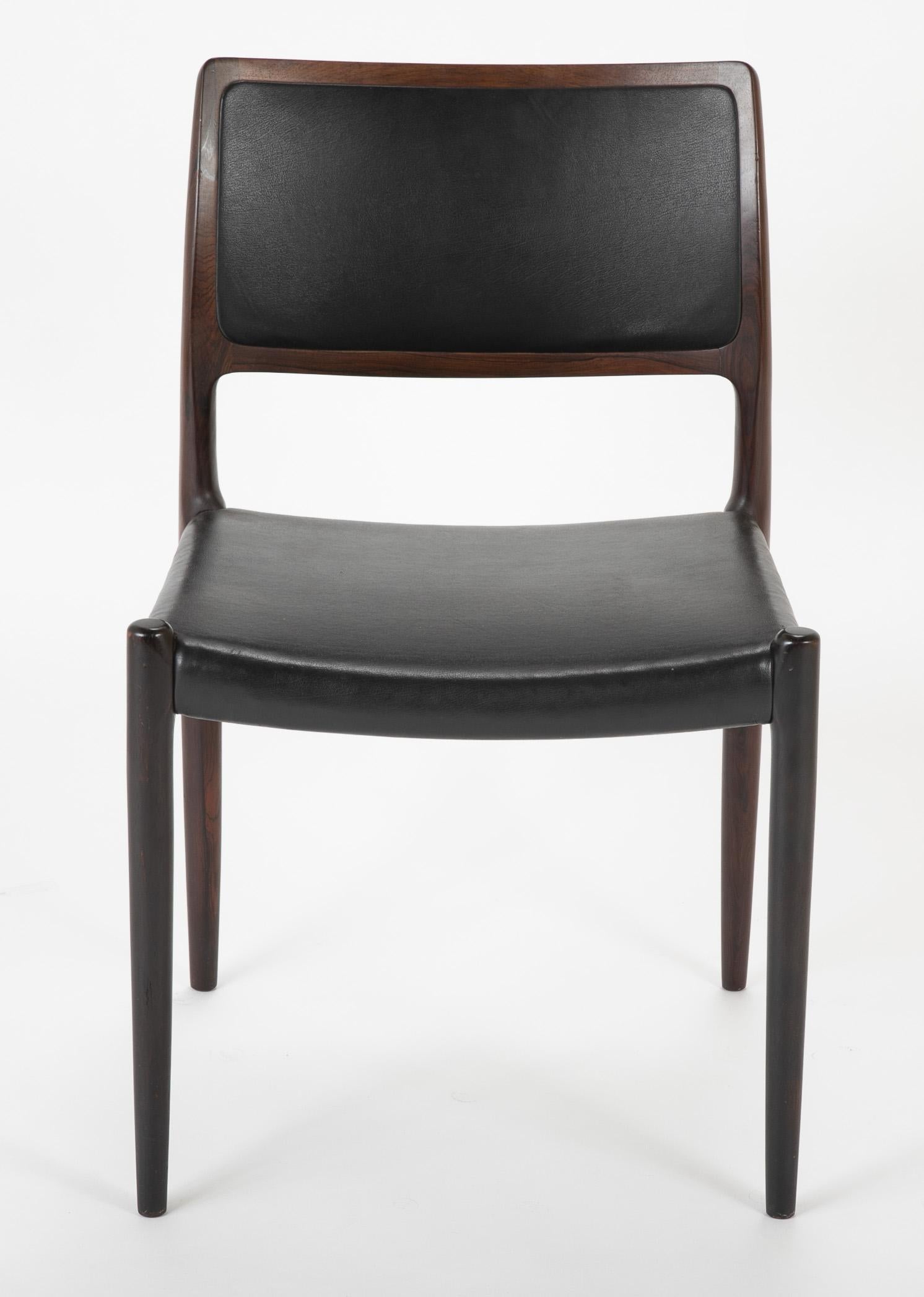 Mid-20th Century Set of Four Niels Moller Dining Chairs