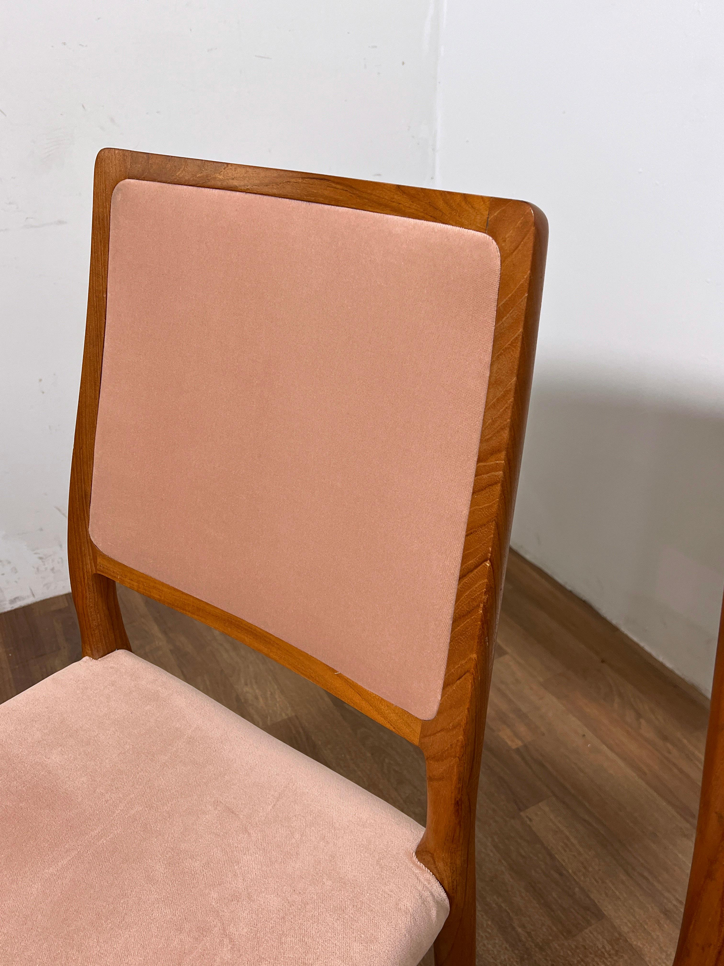 Set of Four Niels Moller for JL Moller Teak Danish Dining Chairs For Sale 4