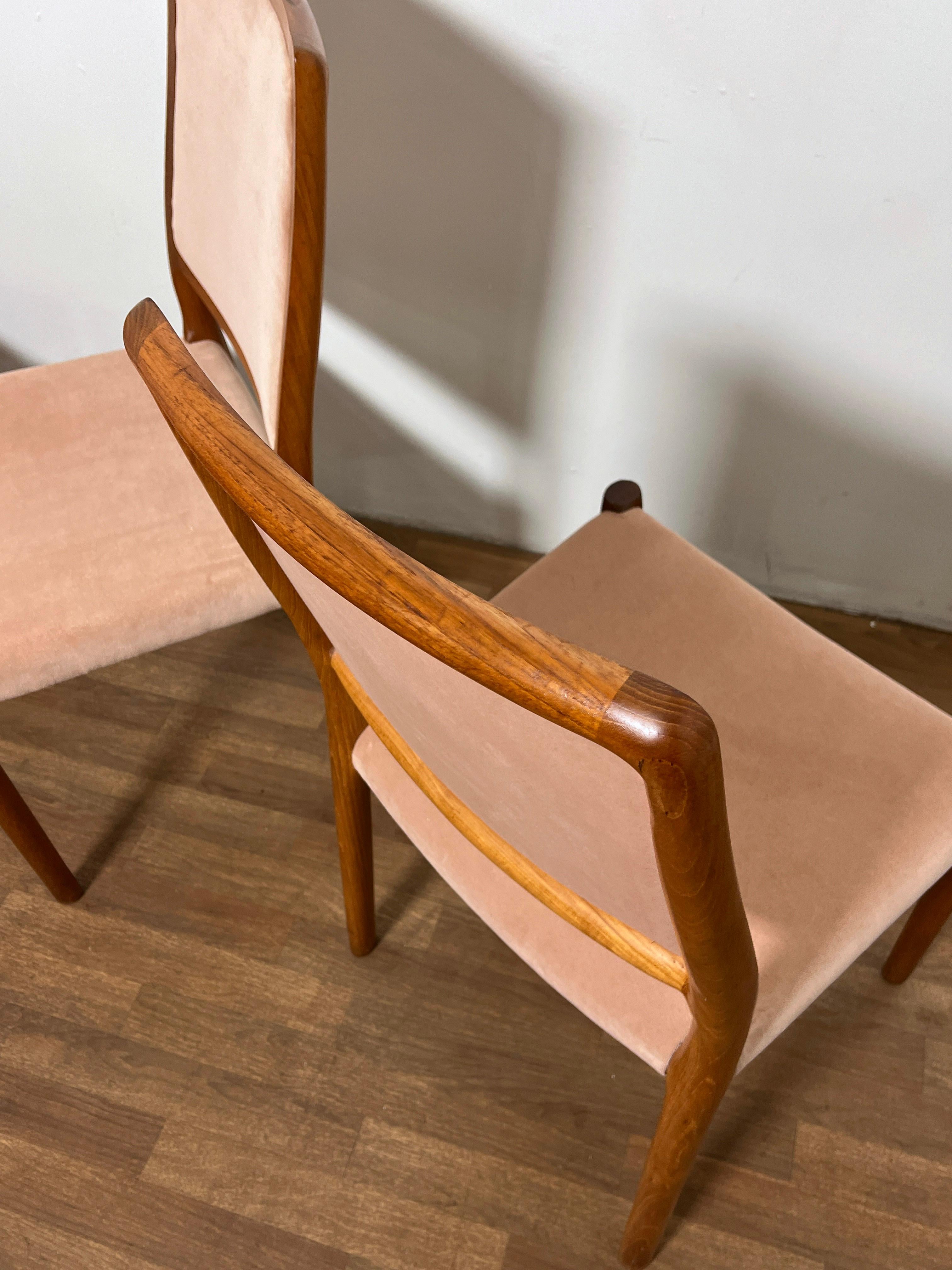 Set of Four Niels Moller for JL Moller Teak Danish Dining Chairs For Sale 2