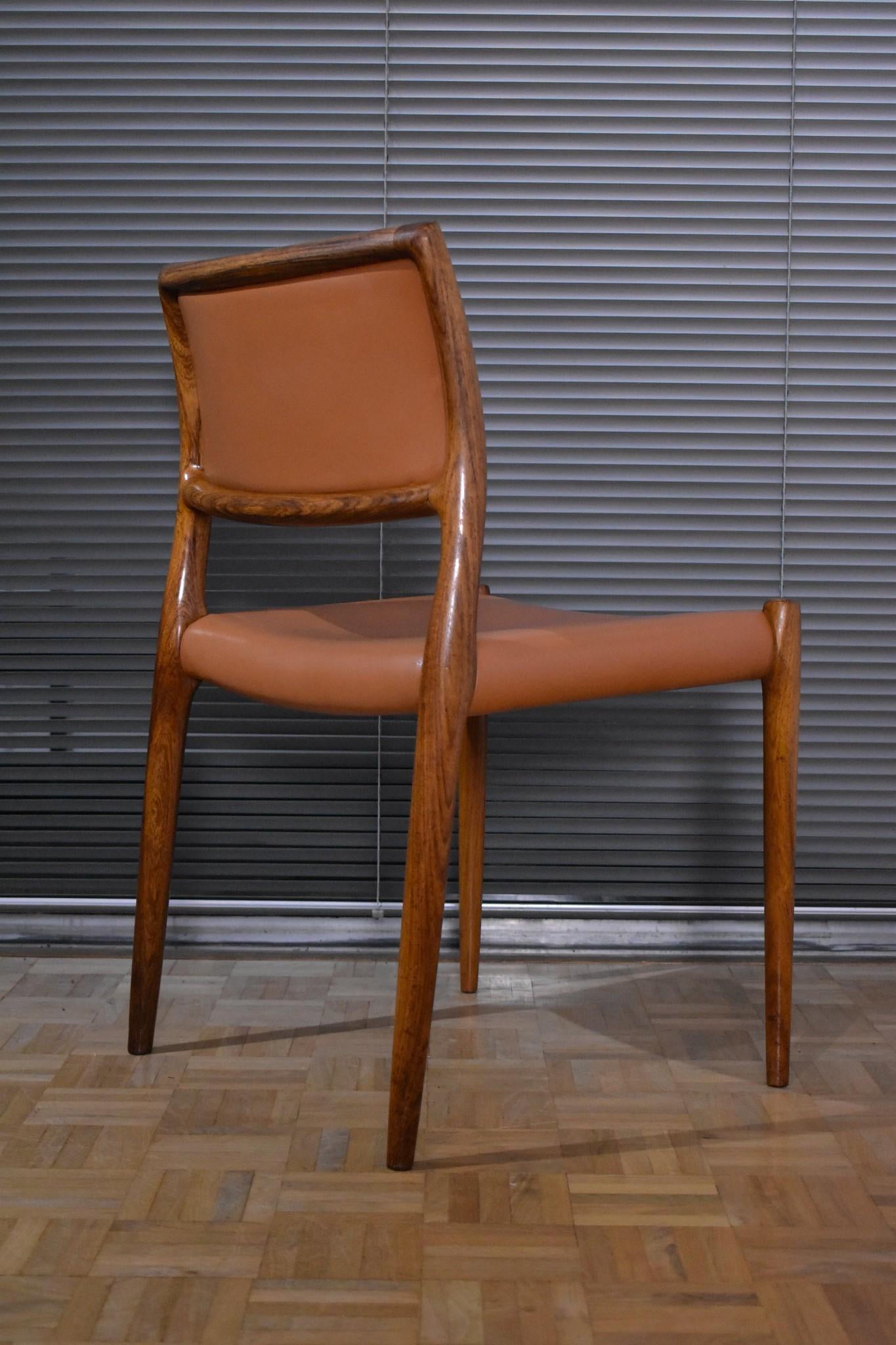 Set of Four Niels Moller Model 80 Rosewood Chairs 5